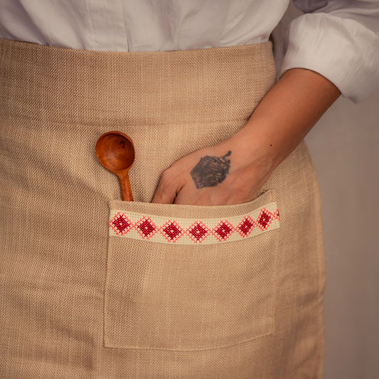 Half Apron - Cream