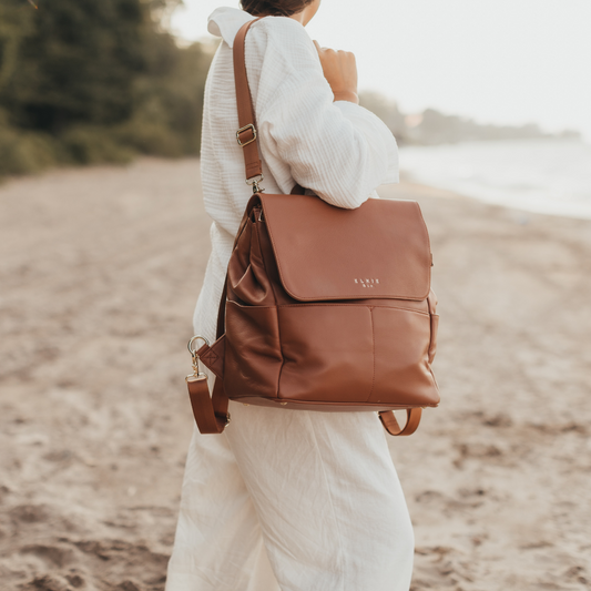 Genuine Leather Backpack / Handbag