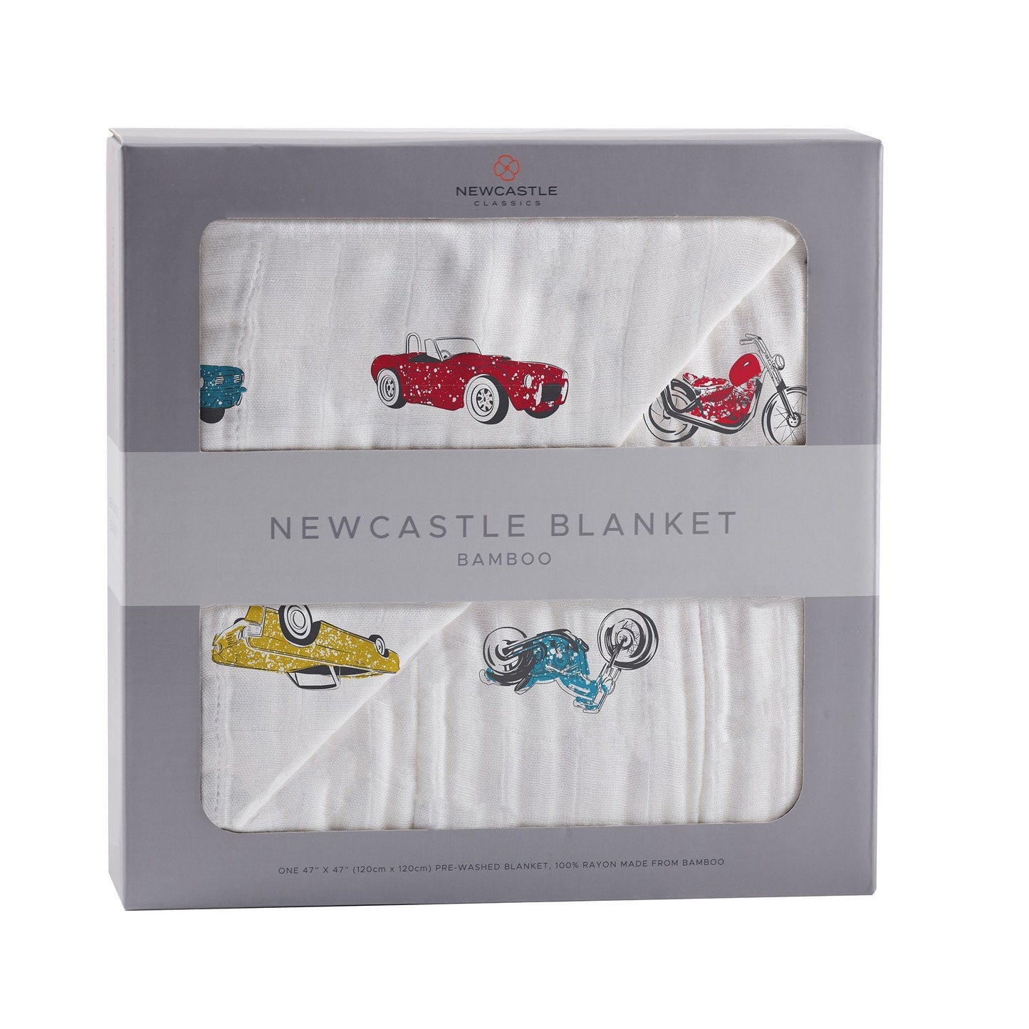Vintage Muscle Cars Bamboo Muslin Blanket