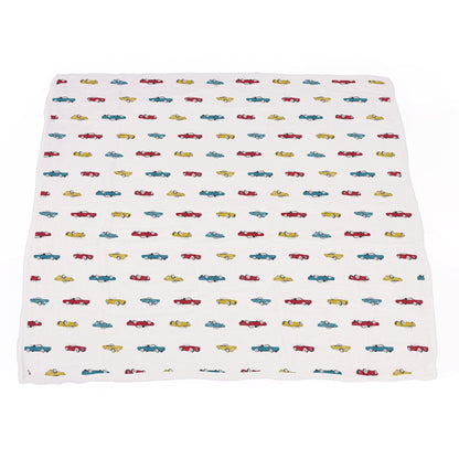 Vintage Muscle Cars Bamboo Muslin Blanket