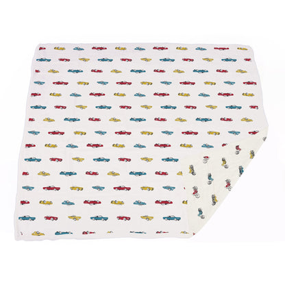 Vintage Muscle Cars Bamboo Muslin Blanket